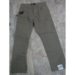 Wrangler Riggs Workwear Men's Tan 9 Pocket Carpenter Ripstop Pants Size 35x33